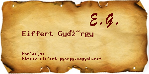 Eiffert György névjegykártya