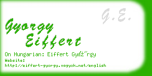 gyorgy eiffert business card